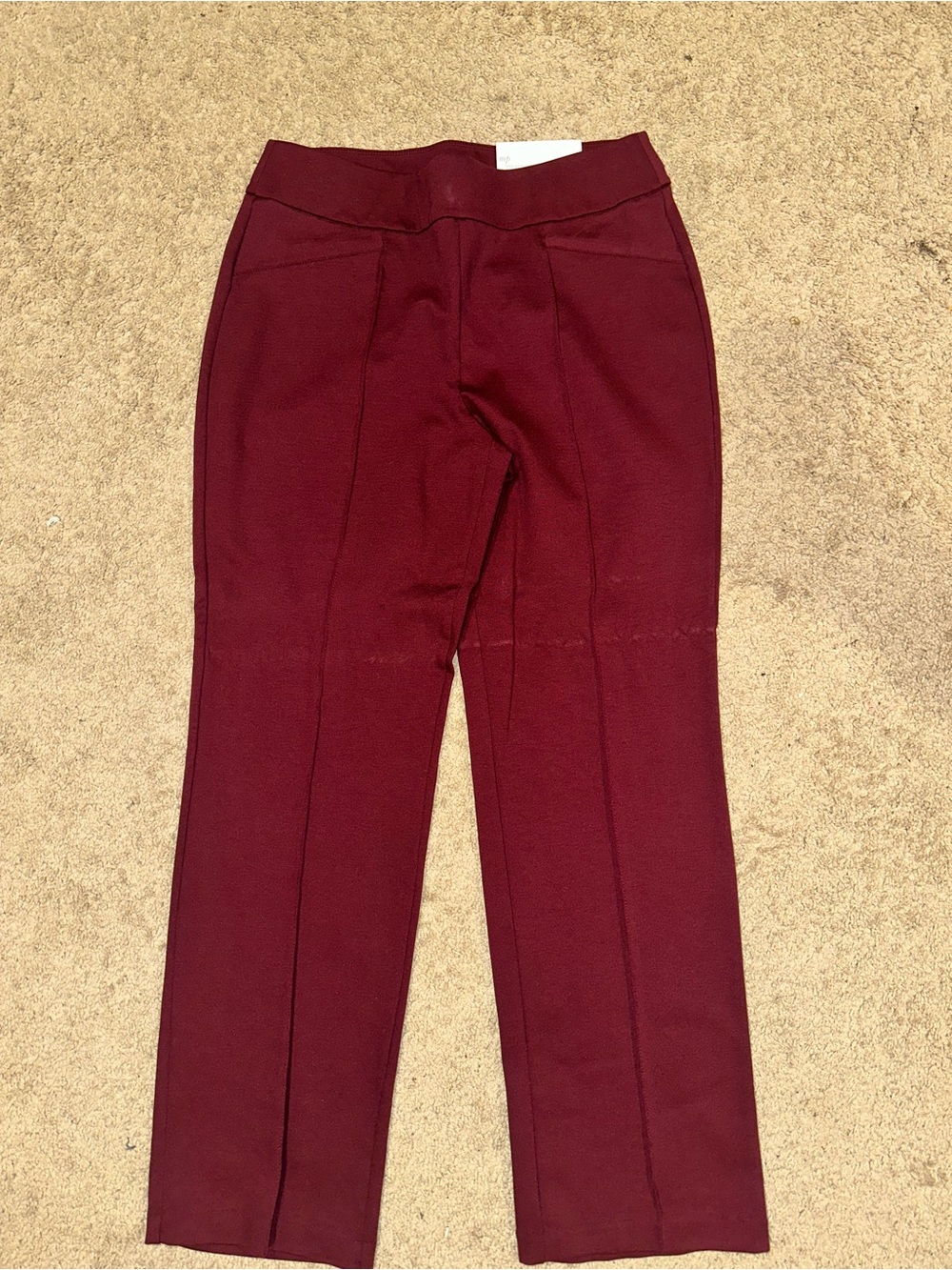 Straight-Leg Women’s Jeans in Deep Maroon